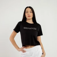 BE:NATION S/S Crop Top 05112503-01 BENATION Μαύρο