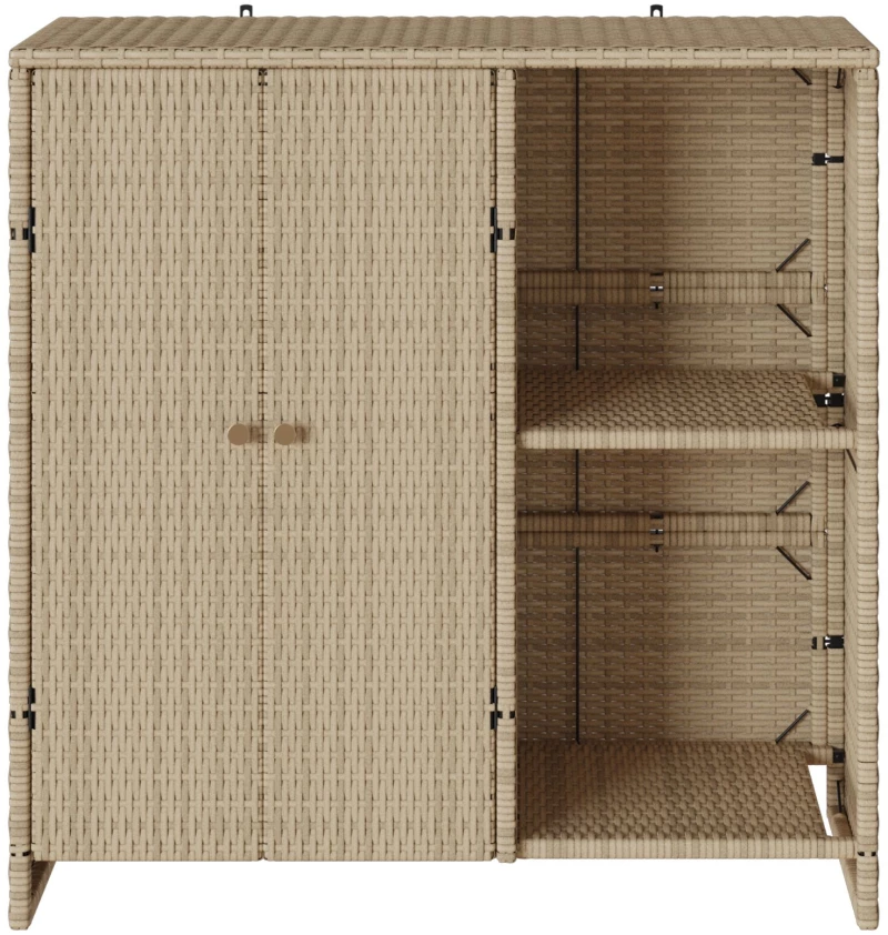vidaXL Ντουλάπα Αποθήκευσης Μπεζ 100x36x102 εκ Ρατάν