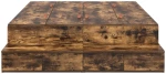 vidaXL κρεβάτι αποθήκευσης Καπνιστή Δρυς 120x190 εκ