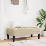 vidaXL Παγκάκι Κρεμ 113x57x39 εκ. Υφάσματος