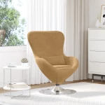 vidaXL Πολυθρόνα Αυγού Brown Βελούδο