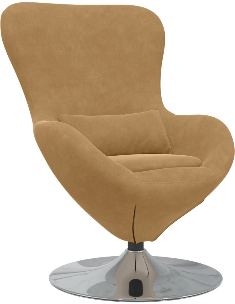 vidaXL Πολυθρόνα Αυγού Brown Βελούδο