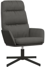 vidaXL Πολυθρόνα Relax Σκούρο Γκρι Υφασμάτινη