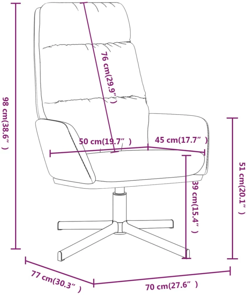 vidaXL Πολυθρόνα Relax Σκούρο Γκρι Υφασμάτινη