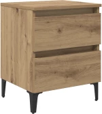 vidaXL Κομοδίνο Καλλιτεχνικό Δρυς 40x35x50 εκ. Επεξεργασμένο Ξύλο