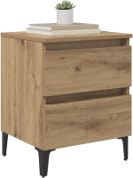 vidaXL Κομοδίνο Καλλιτεχνικό Δρυς 40x35x50 εκ. Επεξεργασμένο Ξύλο
