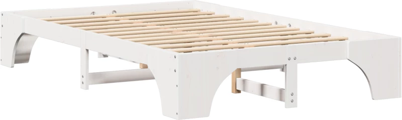 vidaXL Κρεβάτι Λευκό Ξύλο 120 x 200 cm Ανθεκτικό Σύγχρονο