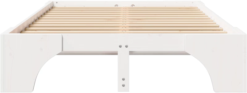 vidaXL Κρεβάτι Λευκό Ξύλο 120 x 200 cm Ανθεκτικό Σύγχρονο