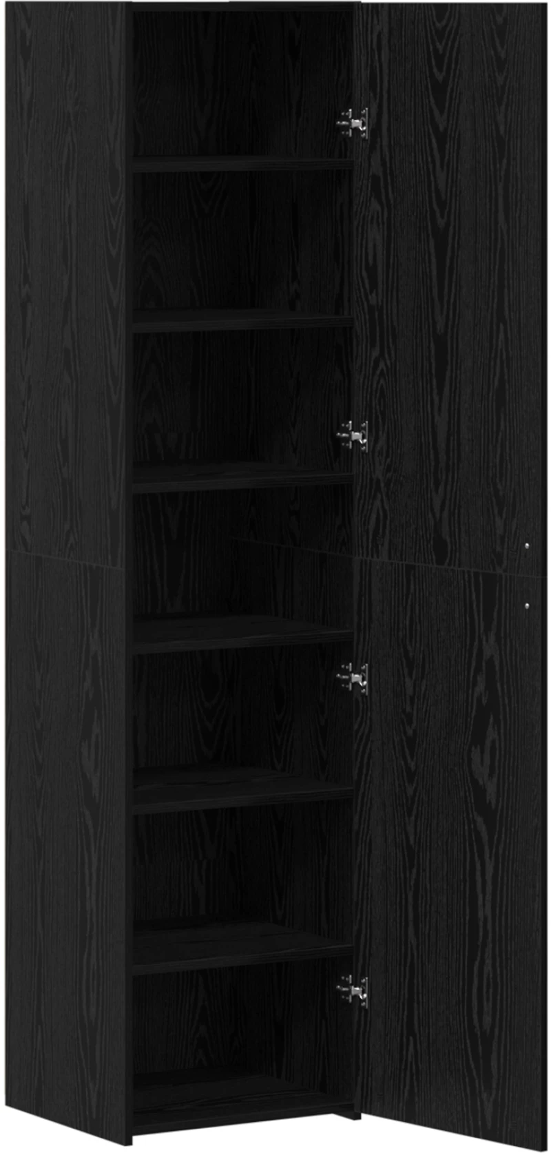 vidaXL Υψηλό Ντουλάπι Μαύρης Βελανιδιάς 45x42.5x185 εκ Επεξεργασμένο Ξύλο