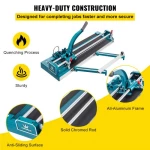 VEVOR 47Inch/1200mm Tile Cutter Double Rail Manual Tile Cutter 3/5 in Cap w/ Precise Laser Positioning Manual Tile Cutter Tools for Precision Cutting