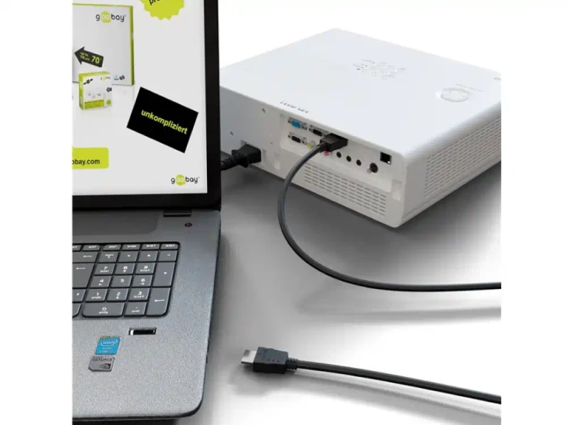 Καλώδιο HDMI GOOBAY 1.4V Ethernet 4K 30Hz 5m Μαύρο (58443)
