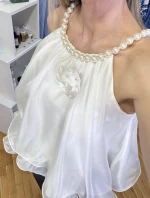 ΤΟΠ ΜΕ ΠΕΡΛΕΣ BABY DRESS ΙΒΟΥΑΡ S1303125A MONDE