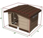 Bama Bungalow Σπίτι Σκύλου Μεγέθους Medium με Ρυθμιζόμενη Οροφή 89x75x62cm - Medium