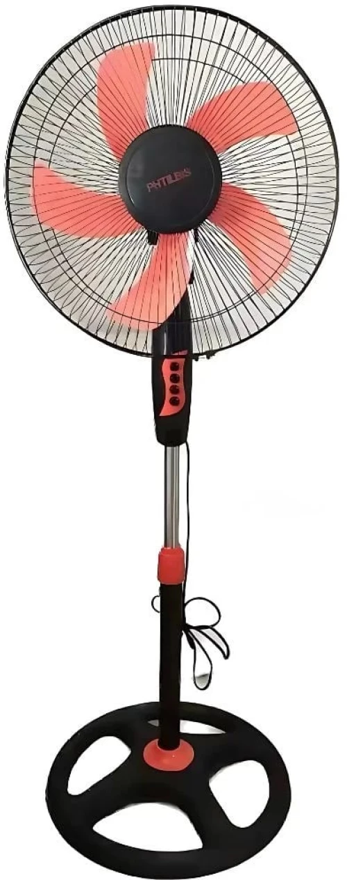 Περιστρεφόμενος Ανεμιστήρας Ορθοστάτης 16” 220V-60W 4 Ταχυτήτων με 5 Λεπίδες  - Πορτοκαλί FS-40