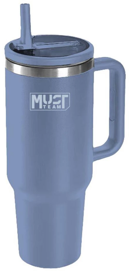 Ποτήρι Θερμός Ανοξείδωτο Must Team Μπλε 1200 ml με καλαμάκι - MUST