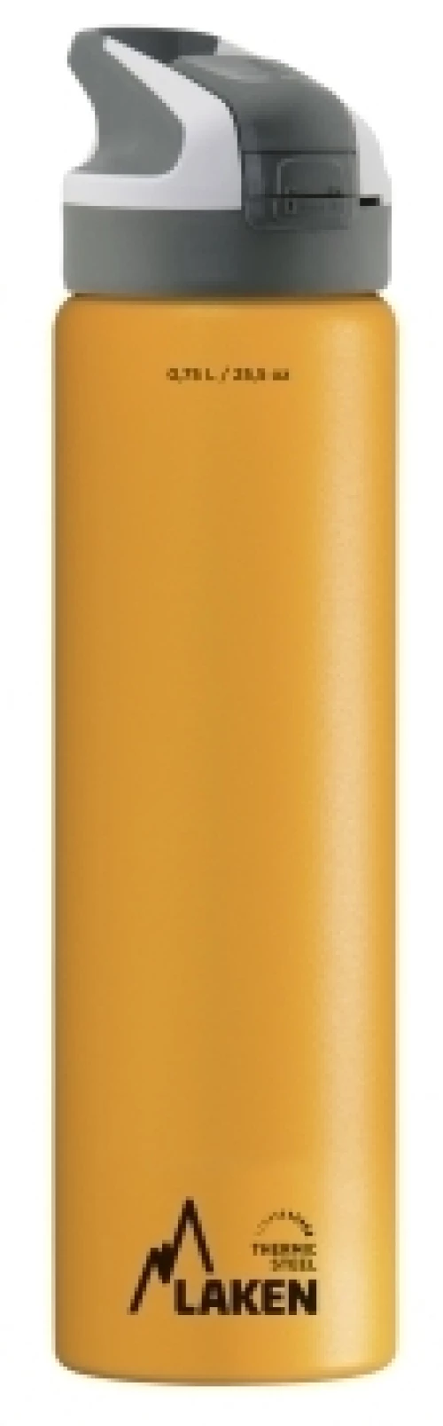 Laken Θερμός Υγρών με Πώμα Summit 750ml Κίτρινο