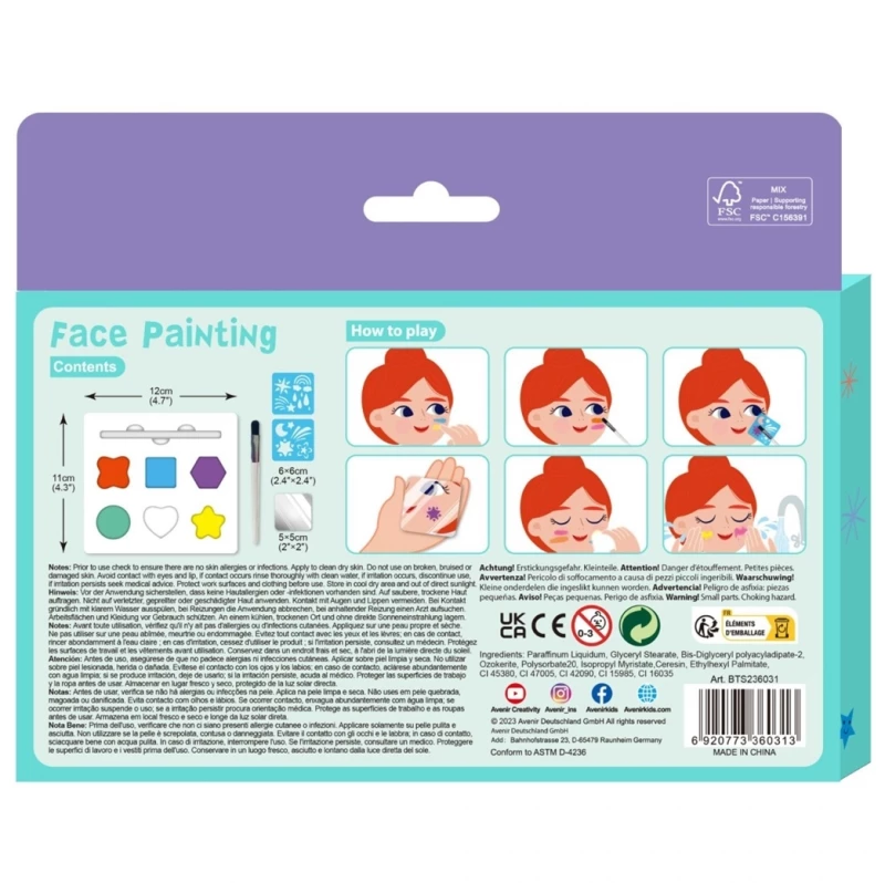 Avenir - 6 Face Painting Rainbow