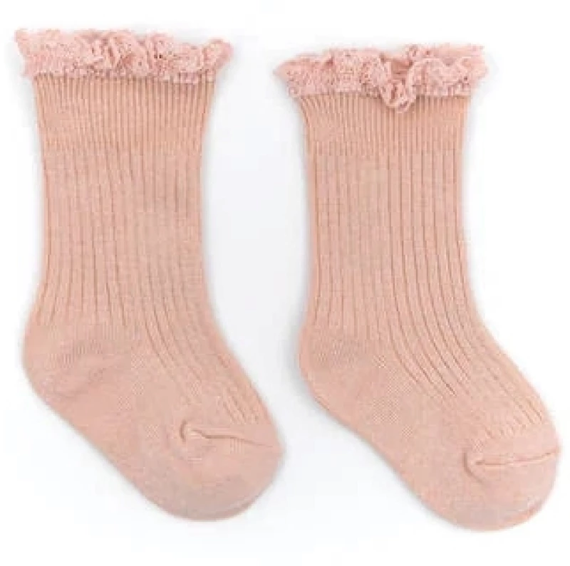 Bamboom Καλτσάκια Μωρού με Δαντέλα από Bamboo Nude Pink
