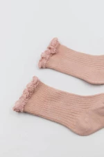 Bamboom Καλτσάκια Μωρού με Δαντέλα από Bamboo Nude Pink