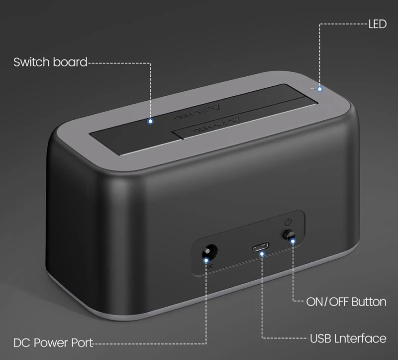 ORICO docking station για 2.5" ή 3.5" SATA HDD/SSD 6819C3-V1, 5Gbps, μαύρο