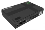 POWERTECH mini DC UPS PT-1435, 36W, 10400mAh, 3x DC, USB/LAN/POE, μαύρο