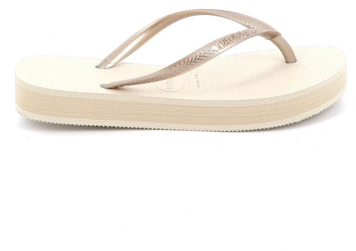 Γυναικεία Σαγιονάρα Havaianas Slim Flatform Χρώματος Μπεζ 4144537-0121