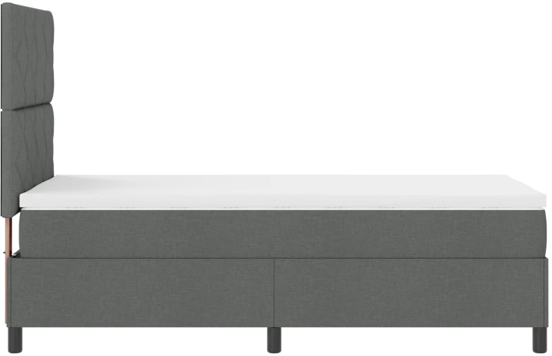 vidaXL Κρεβάτι με Σπαστό Ύφασμα Σκούρο Γκρι 100x200 εκ.
