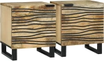 vidaXL Κομοδίνα 2 τεμ 40x33.5x46 εκ Μασίφ Ξύλο Μάνγκο
