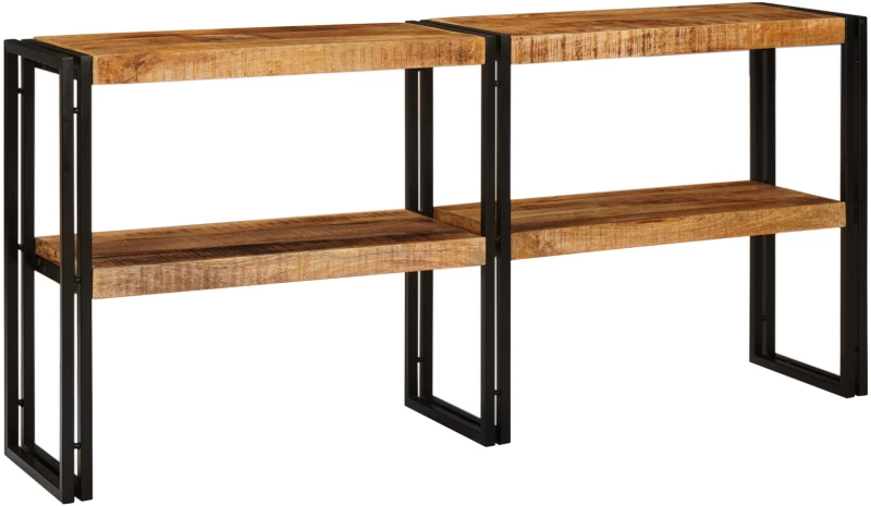 vidaXL Τραπέζι Κονσόλας 160x33x75 εκ Μασίφ Τραχύ Ξύλο Μάνγκο