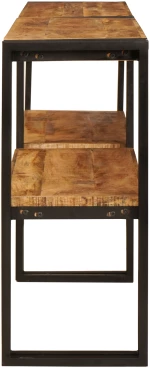 vidaXL Τραπέζι Κονσόλας 160x33x75 εκ Μασίφ Τραχύ Ξύλο Μάνγκο
