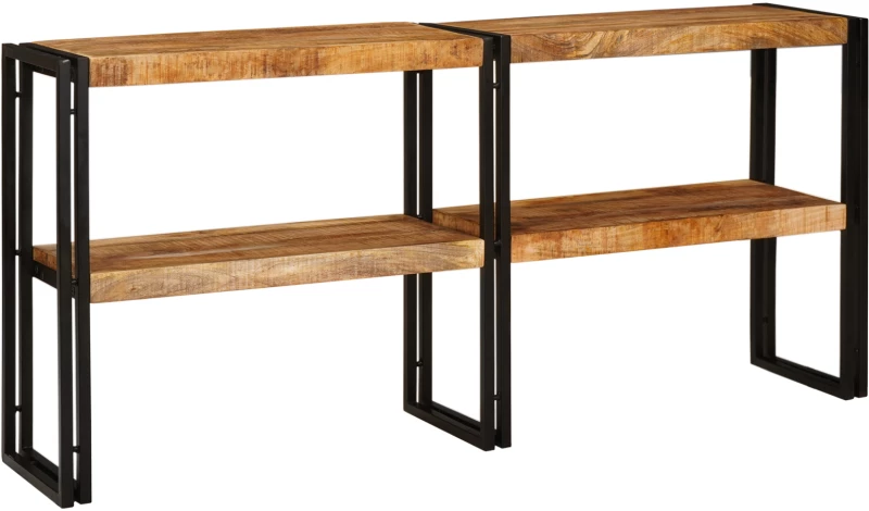 vidaXL Τραπέζι Κονσόλας 160x33x75 εκ Μασίφ Τραχύ Ξύλο Μάνγκο