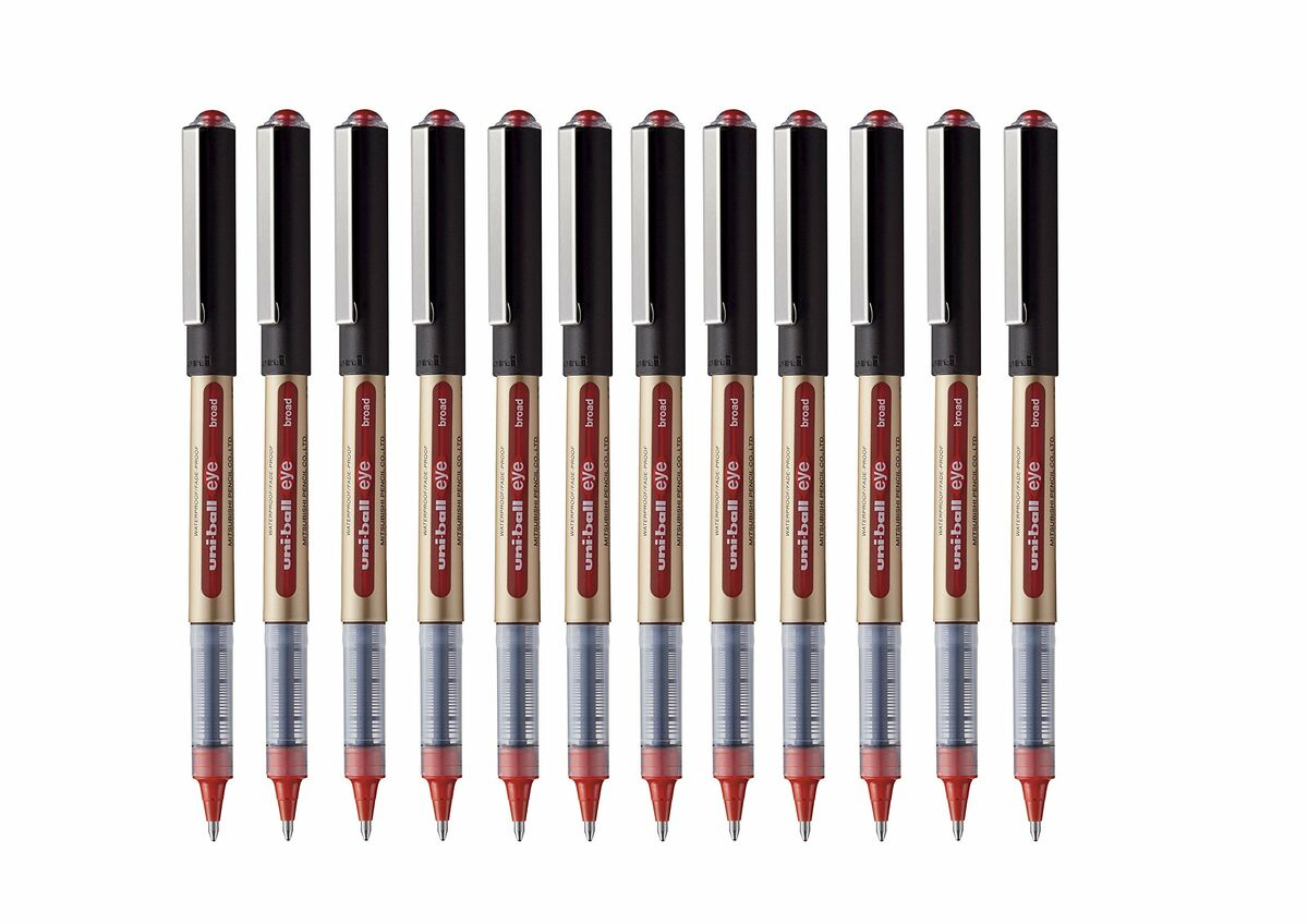 Στυλό υγρού μελανιού Uni-Ball Rollerball Eye Broad UB-150 Κόκκινο 1 mm (12 Τεμάχια)