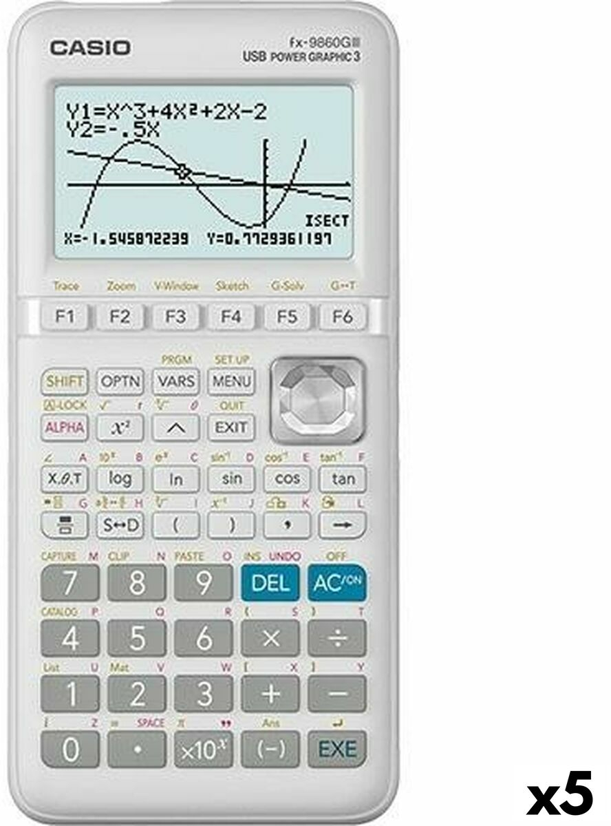 Γραφικός υπολογιστής Casio FX-9860G II Λευκό (5 Μονάδες)