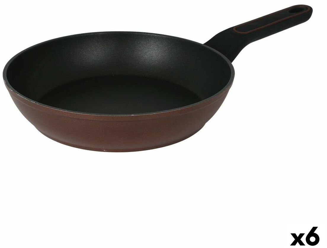 Τηγάνι Quttin Sahara Σφυρηλατημένο Αλουμίνιο Καφέ 48 x 29 x 6 cm (x6)