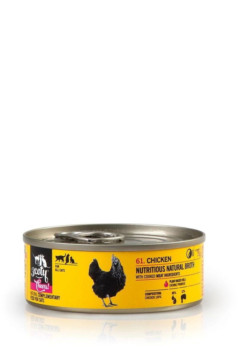 Γατοτροφή 3COTY Κοτόπουλο 75 g