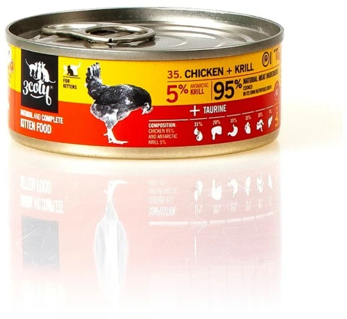 Γατοτροφή 3COTY Κοτόπουλο 80 g