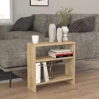 Τραπεζάκι βοηθητικό Silvanus Megapap χρώμα sapphire oak 51x17,5x49εκ.