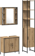 vidaXL Ντουλάπα Μπάνιου Άρτεσιν Όκ 33x33x185.5 cm Επεξεργασμένο Ξύλο