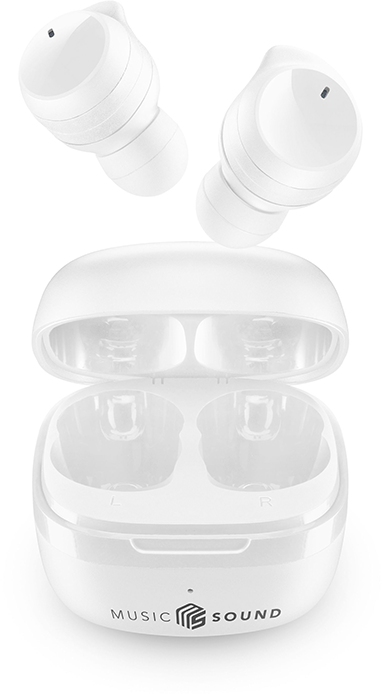 CELLULAR LINE 467837 Music Sound Flow Bluetooth Ακουστικά TWS με Θήκη Φόρτισης Λευκά
