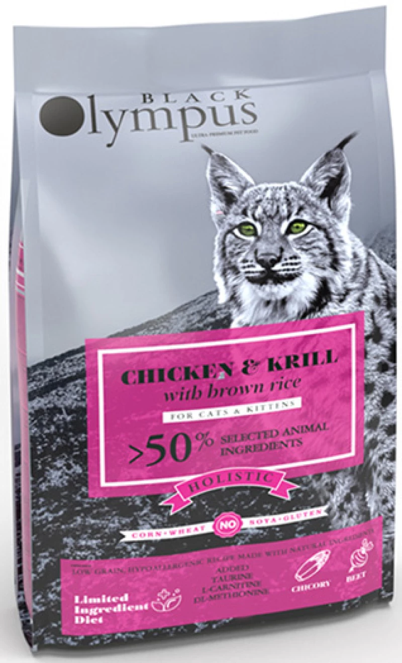 Black Olympus Low Grain Cat & Kitten Chicken & Krill 1,5kg