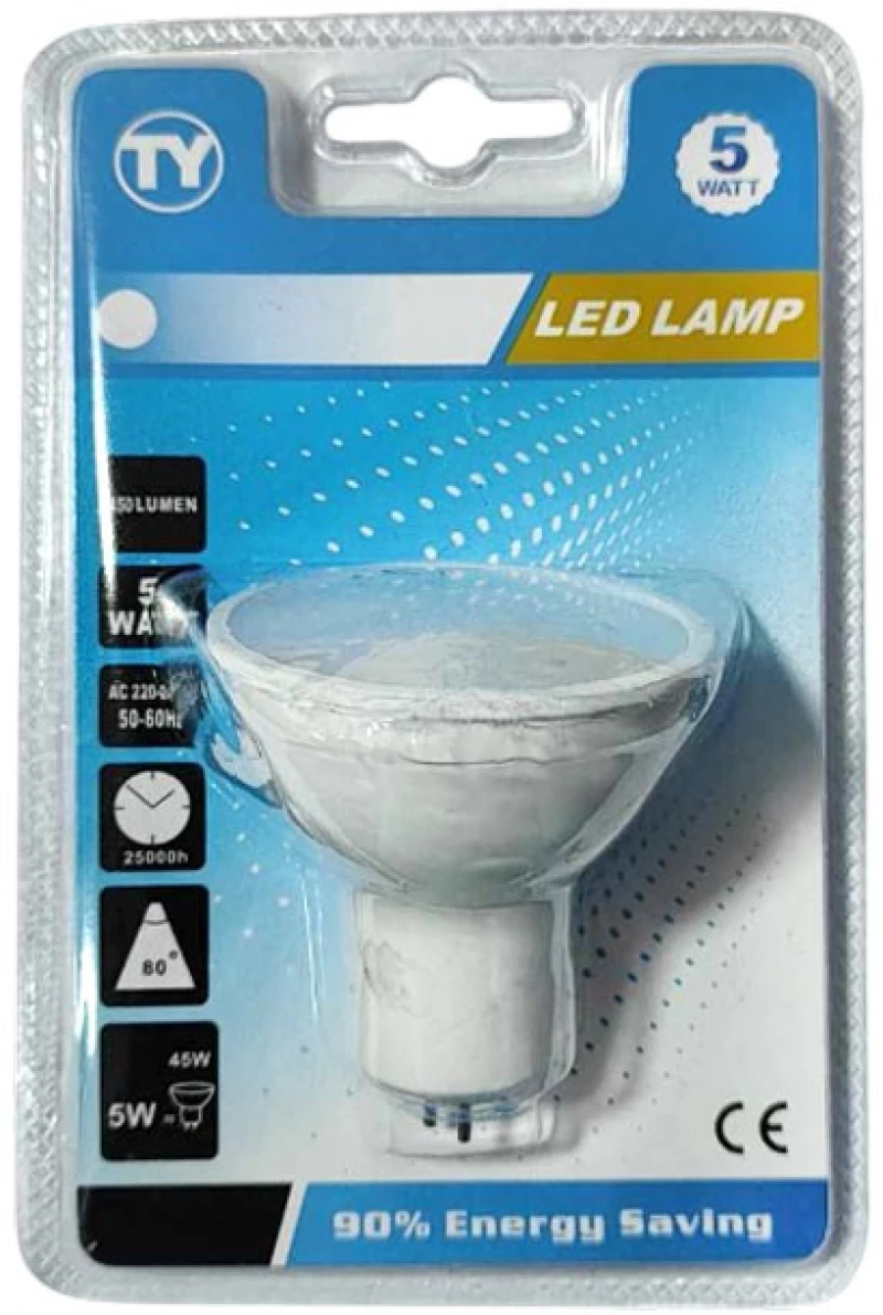 LED ΛΑΜΠΑ 5W ΛΕΥΚΟ ΦΩΣ RH-GU5.3-5W-W
