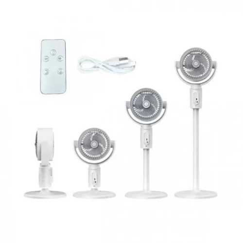 Πτυσσόμενος Επαναφορτιζόμενος Ανεμιστήρας Ορθοστάτης με Τηλεχειριστήριο & 5 Ταχύτητες 10W - Arrango