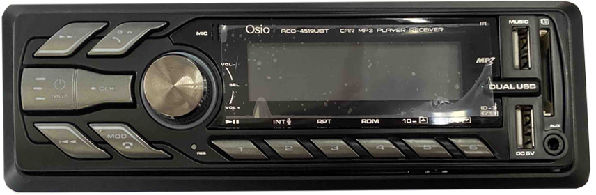 RADIO 1 DIN DUAL USB/FM/SD/MP3/WMA/BLUETOOTH 180W ΜΕ ΕΠΙΛΟΓΗ ΦΩΤΙΣΜΟΥ 3 ΧΡΩΜΑΤΩΝ & ΧΕΙΡΙΣΤΗΡΙΟ OSIO - 1 τεμ.