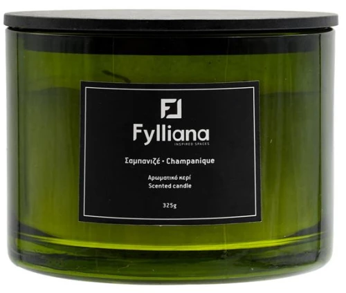 Αρωματικό Κερί "Σαμπάνια" 325gr Πράσινο 8x10.5εκ
