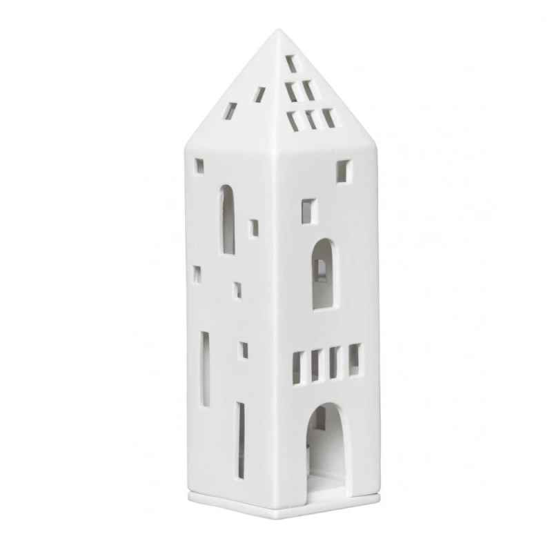 Κηροπήγιο Για Ρεσώ Tower RD0014446 6x6x20,5cm White Raeder Πορσελάνη