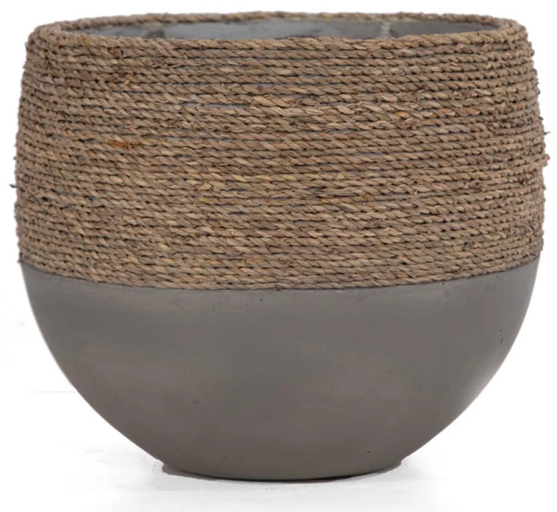 Γλάστρα Concrete L 0830036 33x33x28cm Grey-Natural Soulworks Τσιμέντο