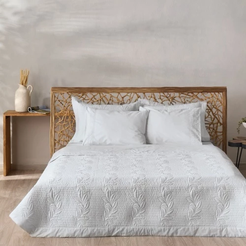 Σεντόνια Aslan (Σετ 4τμχ) White Kentia King Size 270x270cm 100% Βαμβακοσατέν