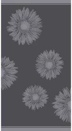Πετσέτα Θαλάσσης Flower Dark Grey Melinen Beach 86x160cm 100% Βαμβάκι