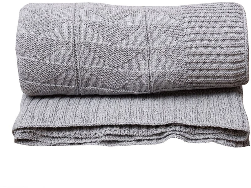 Κουβέρτα Βρεφική Νόλαν Grey Viopros Cradle 125x170cm 100% Βαμβάκι