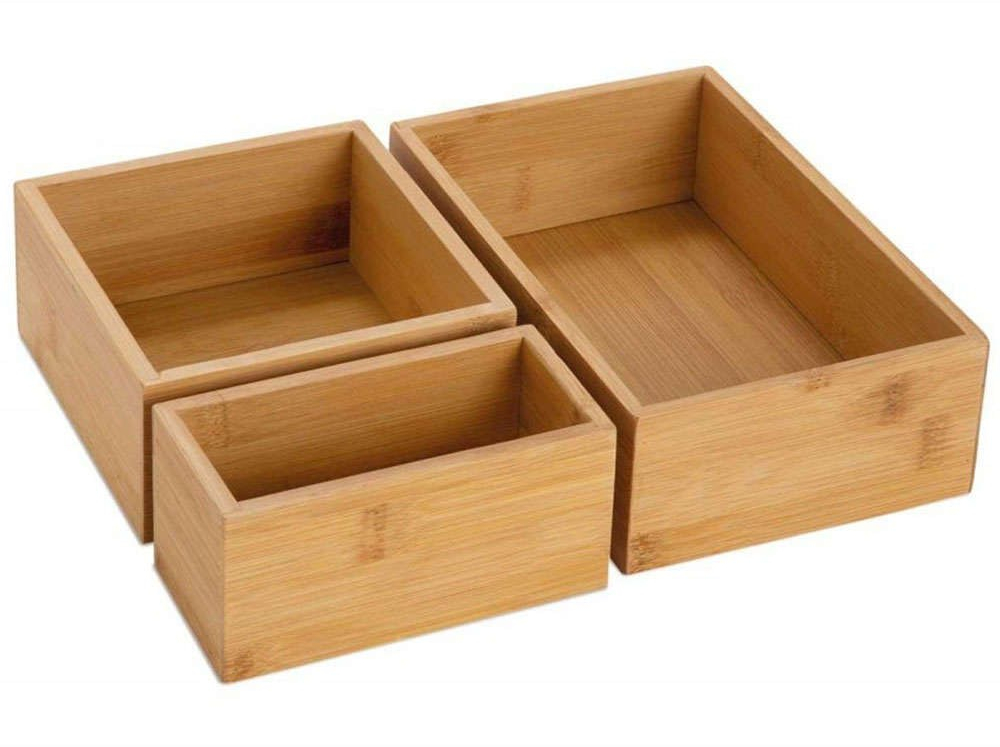 Βάση Οργάνωσης Bamboo (Σετ 3Τμχ) AH-AX73022 7,5x15x6,8/15x15,5x6,8/15x23x6,8cm Natural Andrea House Bamboo